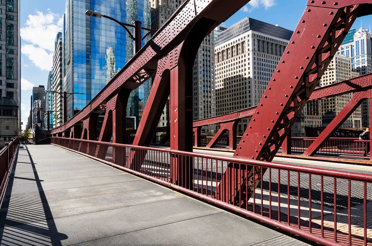 Chicago bridge walkway